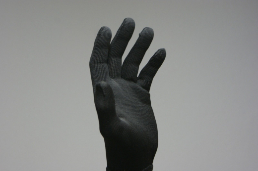 100% Polyester-Microfaser Handschuhe, schwarze Handschuhe, Microfaser