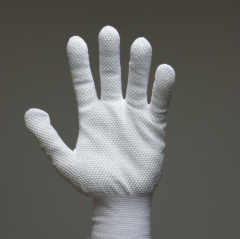 10 Paar Handschuhe aus Baumwolle mit Noppen